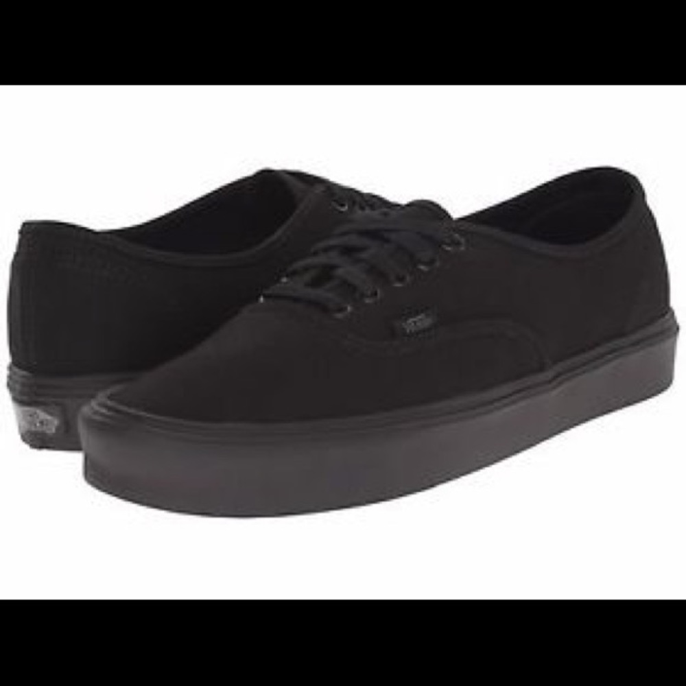 Black low top vans